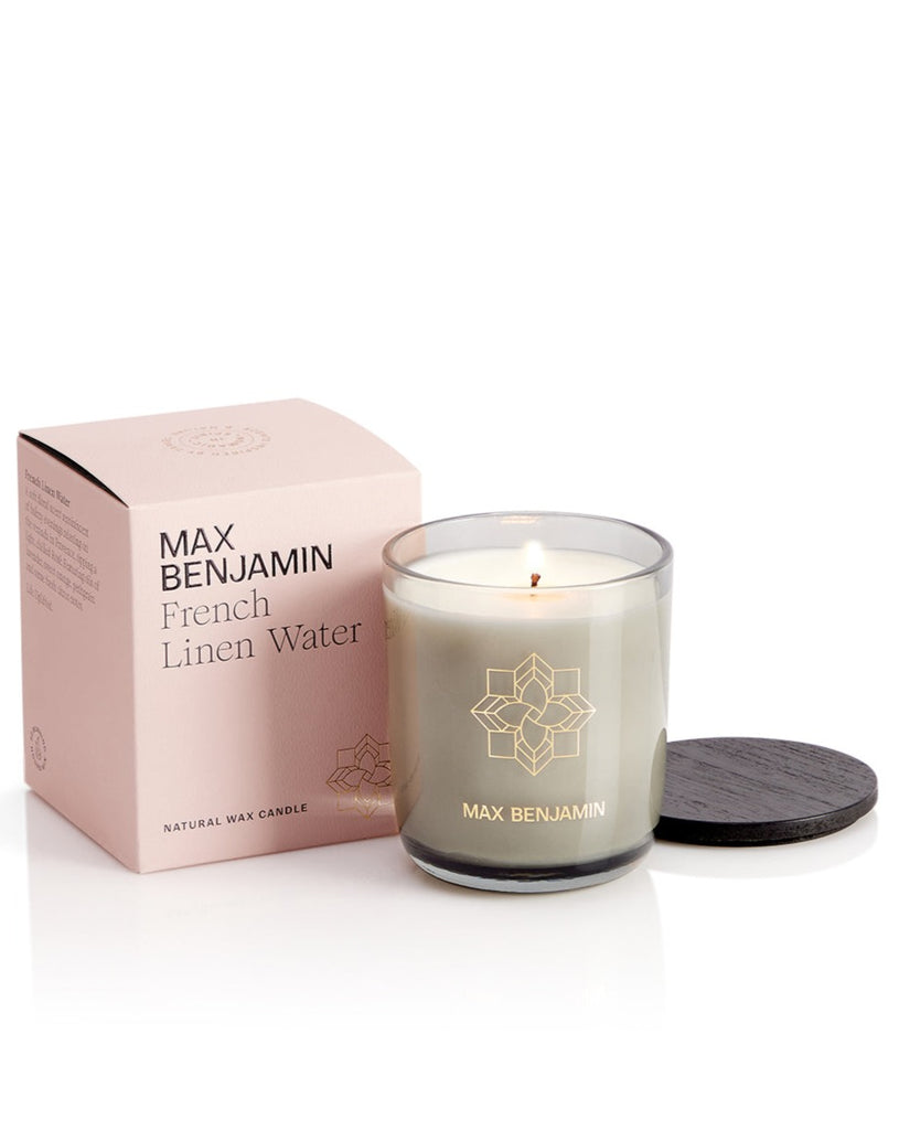 French Linen Water Candle | Max Benjamin