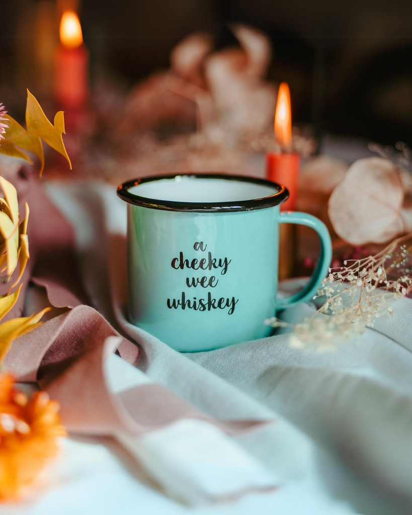 blue whiskey mug