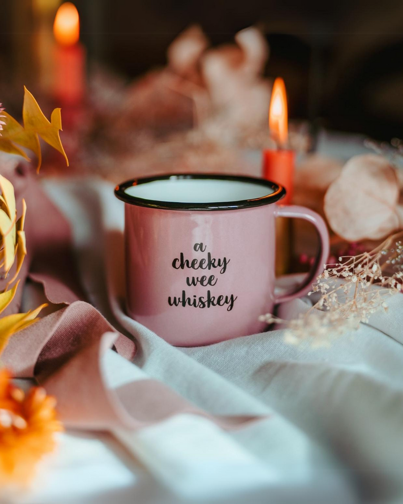 pink whiskey mug