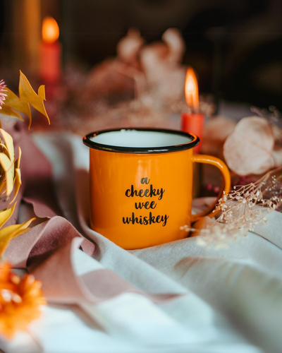 yellow whiskey mug