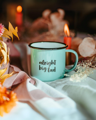 Alright Big Lad Enamel Mug