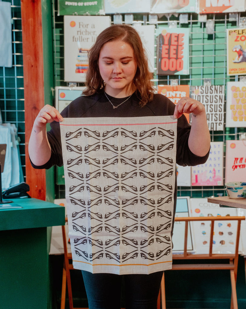 Magpie Linen Tea Towel