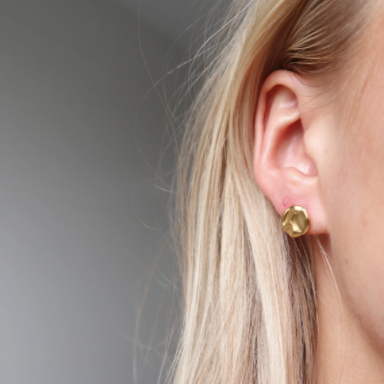 Oceane Disc Stud Earrings