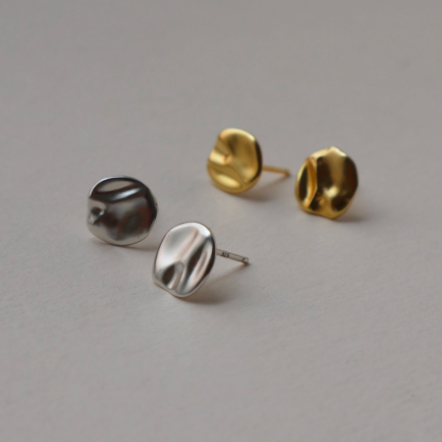 Oceane Disc Stud Earrings