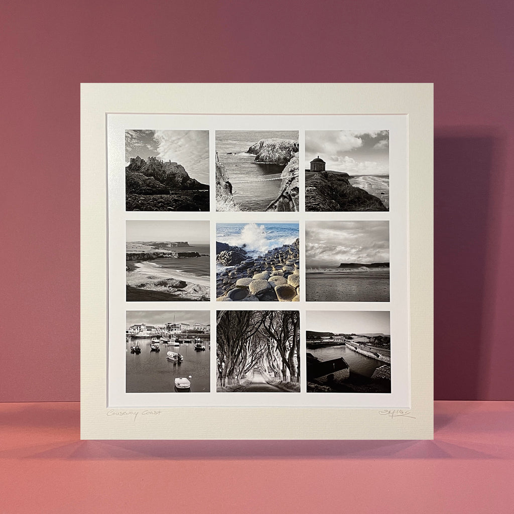 North Coast Black & White Montage -  30x30 Photographic Print