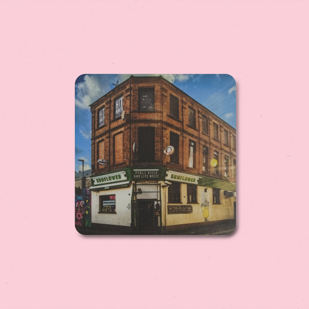 The Sunflower Bar Belfast Coaster