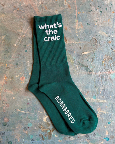 Green What's The Craic Sock 