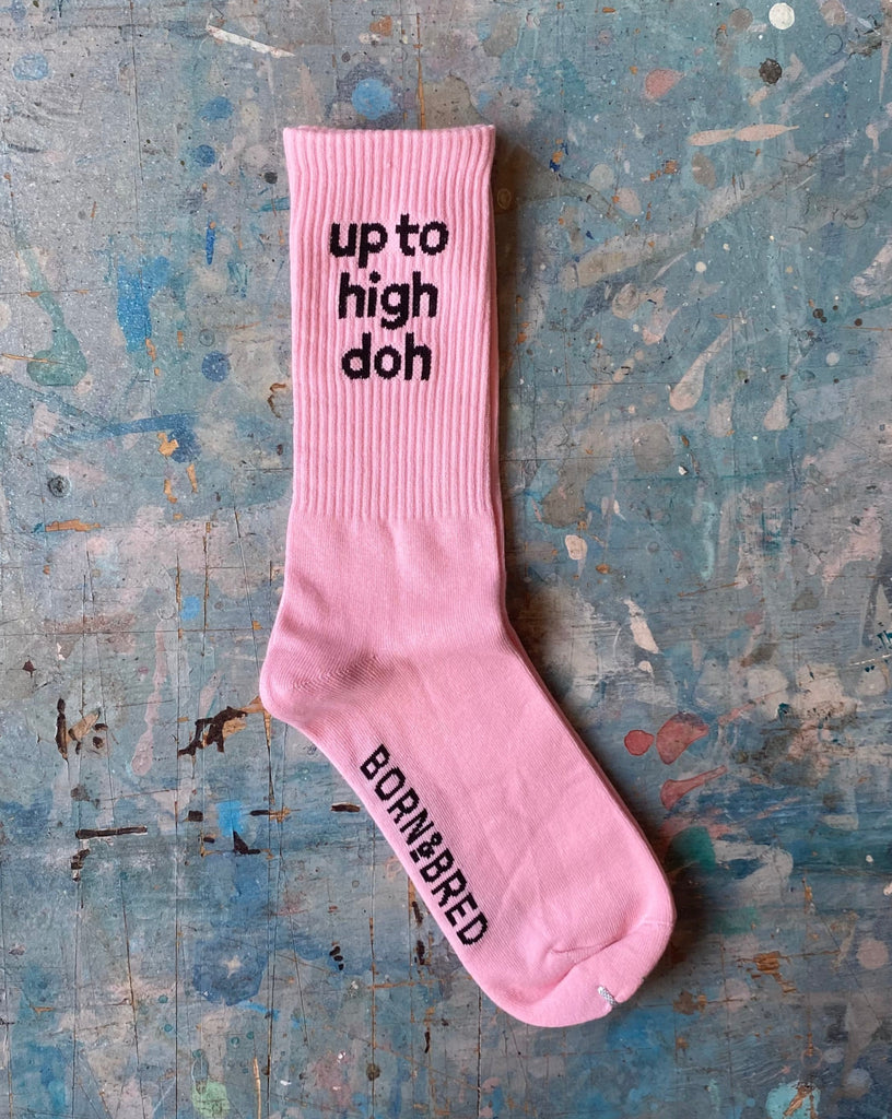 Pink Up To High Doh Socks