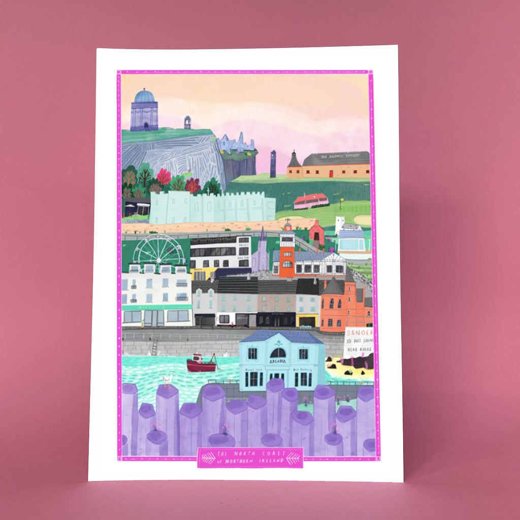 Pink North Coast at Sunset Print