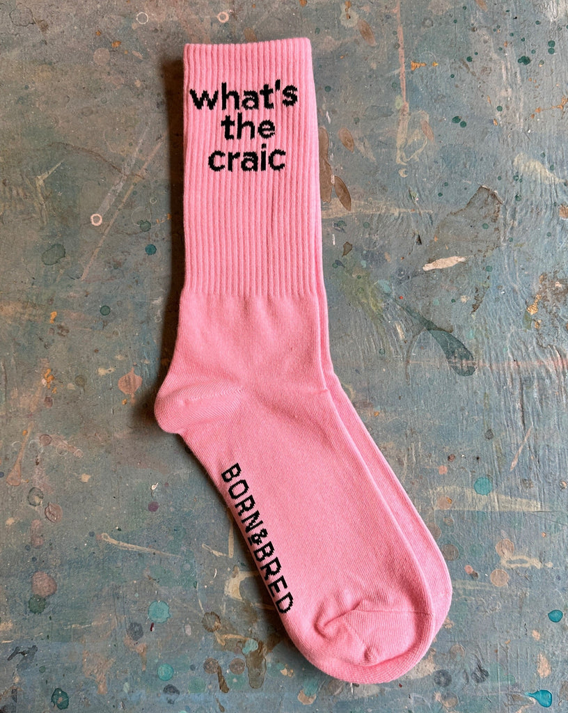 Pink What's The Craic Sock 