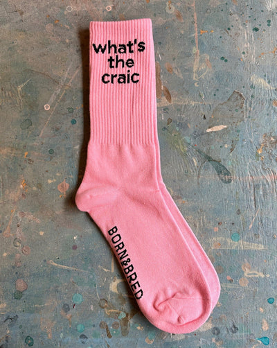 Pink What's The Craic Sock 