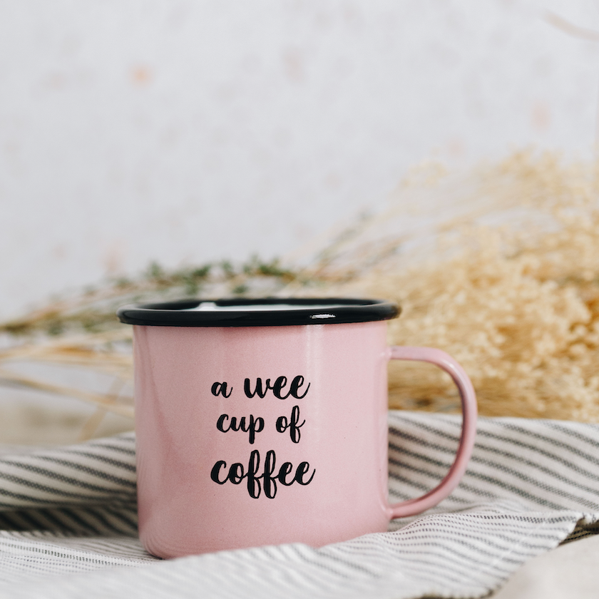 wee coffee mug pink