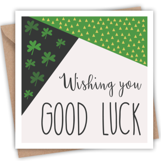 wishing you good luck card