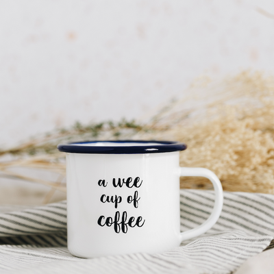 a wee cup of coffee mug white