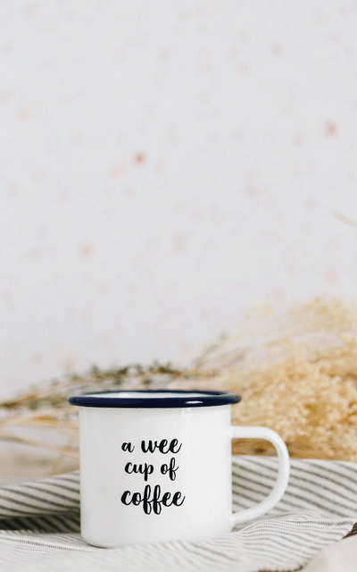 A Wee Cup of Coffee Mug | White