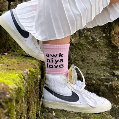 Awk Hiya Love Pink Socks