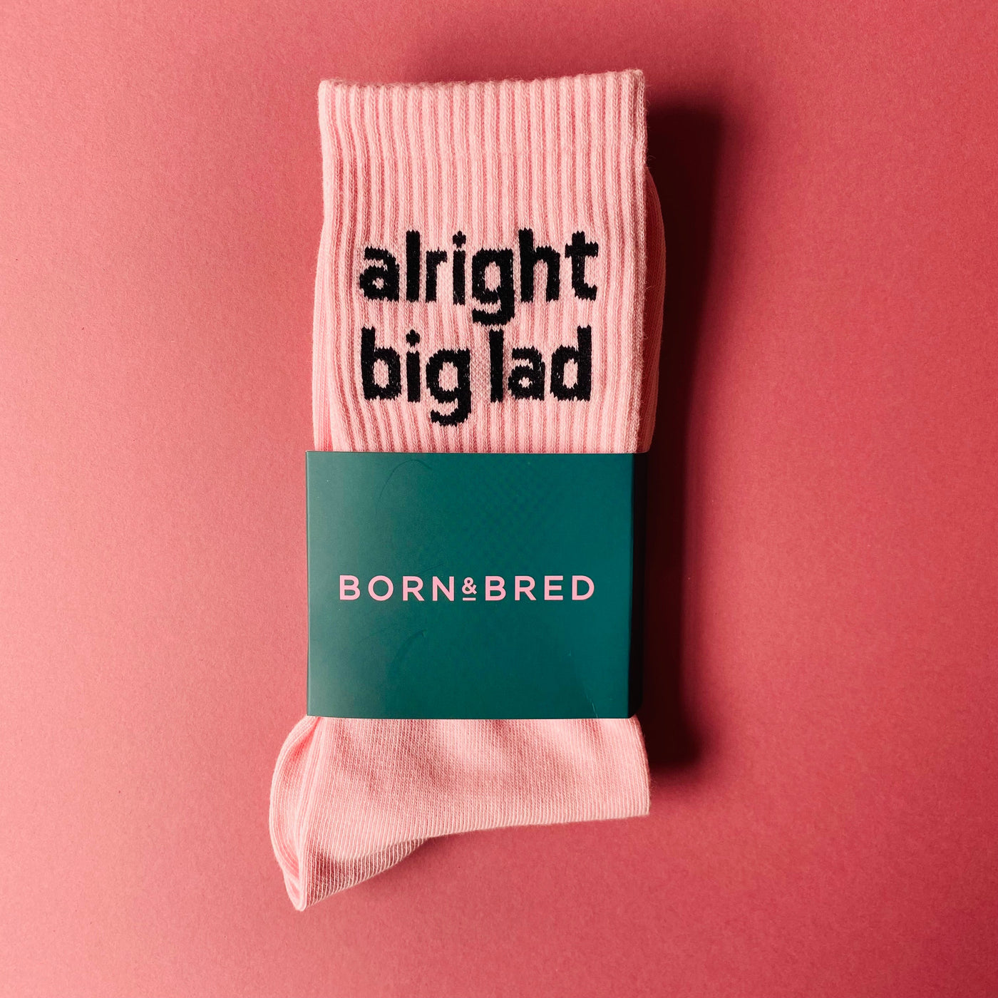 alright big lad pink socks