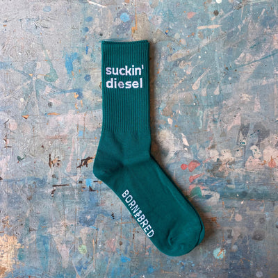 Suckin' Diesel Green Socks